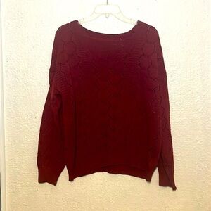 Shein Curve maroon knitted sweater size 1X